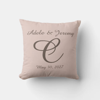 Personligt gåvokudde med monogram kudde