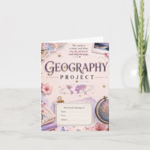 Personligt geografiprojekt inbjudan Vintage