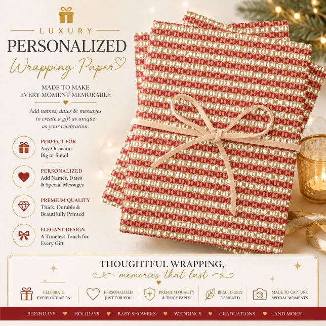 Personligt geometriskt julpresentpapper presentpapper (Skapare uppladdad)