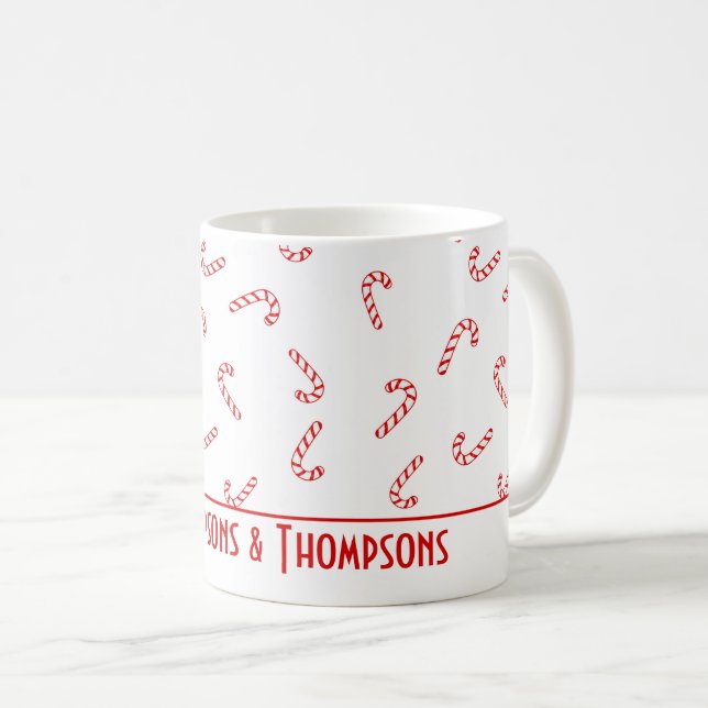 Personligt godisstav jul kaffemugg (Framsida höger)