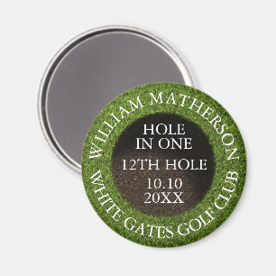 Personligt golfhål-i-ett-pris magnet
