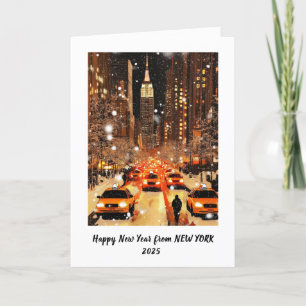 Personligt Gott Nytt År Manhattan New York Helgkort