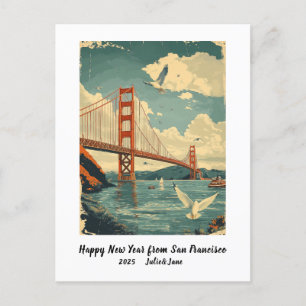 Personligt Gott Nytt År San Francisco Helg Vykort