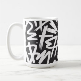 Personligt Graffiti Namnmönster — Anpassad Urban Kaffemugg