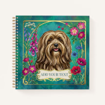 Personligt guldfärgat Lhasa Apso anteckningsblock