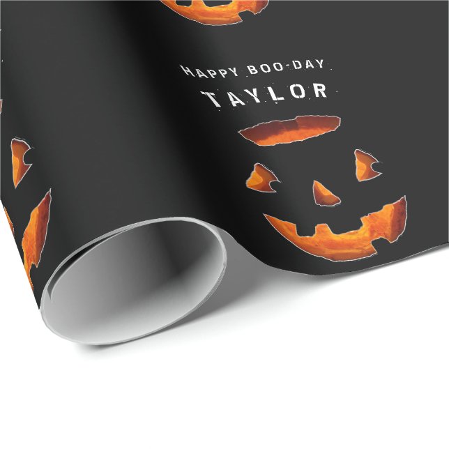 Personligt Halloween födelsedagspresentpapper Presentpapper (Rullad Hörn)