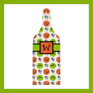 Personligt Halloween-mönster Anpassad monogram