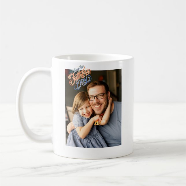 Personligt Happy Father's Day-muggar Kaffemugg (Vänster)
