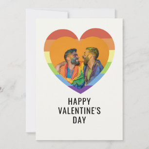 PERSONLIGT HBTQ Alla hjärtans dag Elegant Hjärtfo Julkort