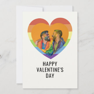 PERSONLIGT HBTQ VALENTINSDAGAR Elegant  Hjärtfoto Julkort