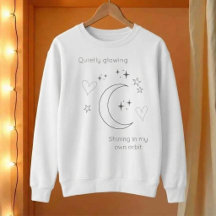 Personligt himmelskt design vit sweatshirt