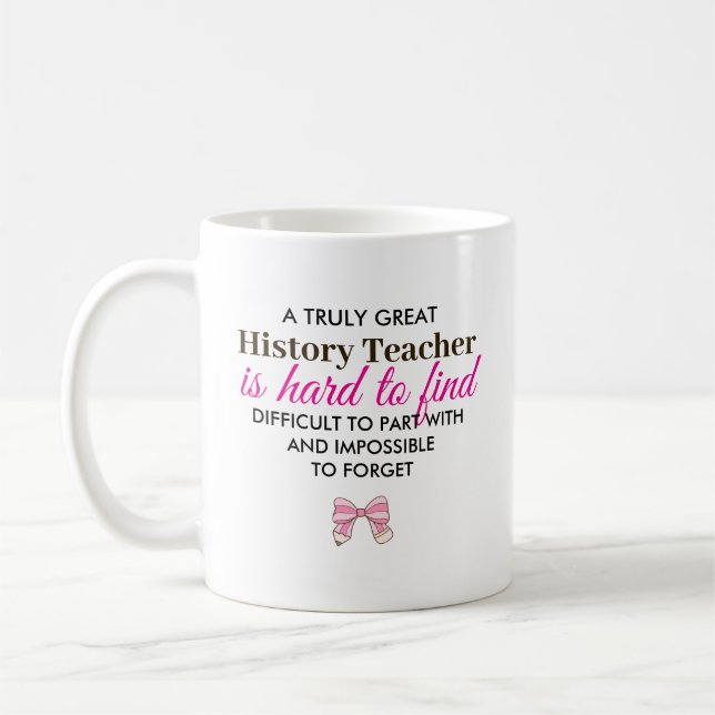 Personligt Historielärare Tacksamhetspresent Kaffemugg (Vänster)