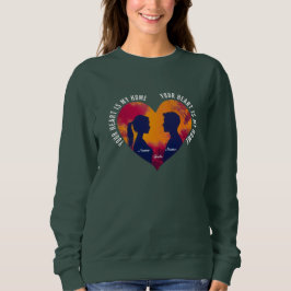 Personligt Hjärt Hem Romantiskt Par Dam T Shirt