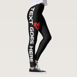 Personligt hjärtslag leggings