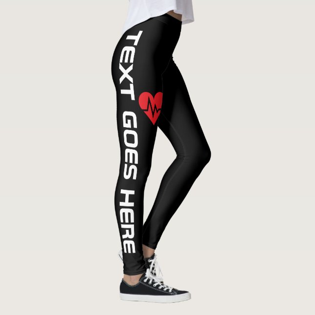 Personligt hjärtslag leggings (Höger)