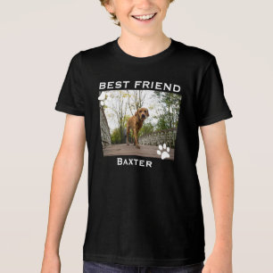 Personligt hundfoto på bästa vän t shirt