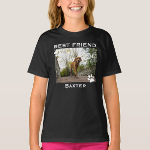 Personligt hundfoto på bästa vän t shirt