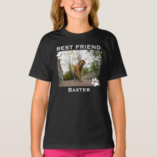Personligt hundfoto på bästa vän t shirt