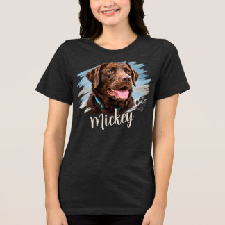 Personligt hundporträtt t shirt