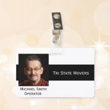 Personligt ID-klipp dubbelsidigt med text