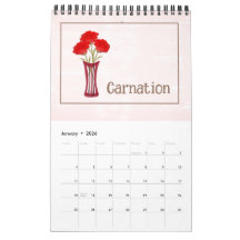 Personligt illustrerad blomkalender