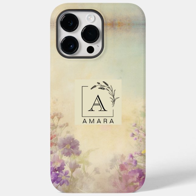 Personligt initialmonogram iPhone 14 Pro Max-fodra (Baksida)