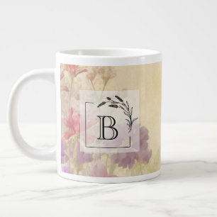 Personligt initialmonogram jumbo mugg