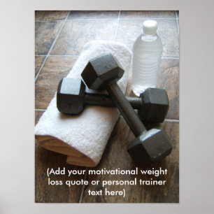 Personligt instruktör eller konditionDumbells Poster