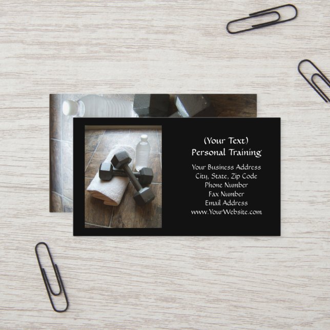 Personligt instruktör eller konditionDumbells Visitkort (Fram/Back In Situ)