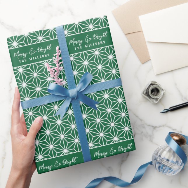 Personligt Japandi julinpackningspapper Presentpapper (Gifting)