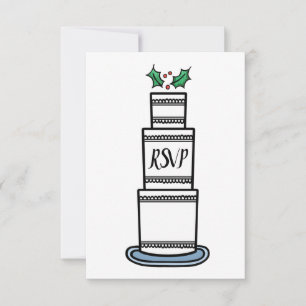 Personligt julbröllop RSVP Inbjudningar