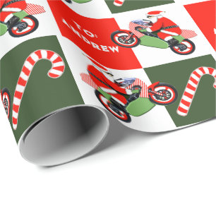 Personligt julklappspapper för motorcykel presentpapper