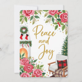 Personligt julkort med vintageflat design