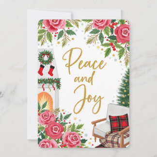 Personligt julkort med vintageflat design