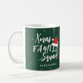 Personligt julnamn för familjens truppmanus kaffemugg