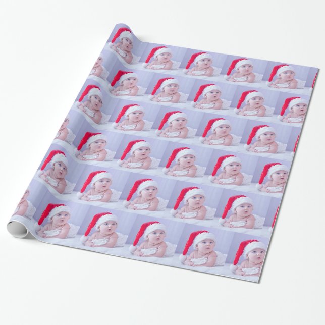 Personligt julpapper för bebisar (Utrullad)
