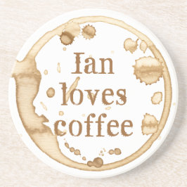 Personligt kaffefleckar Grunge-text Kul Underlägg