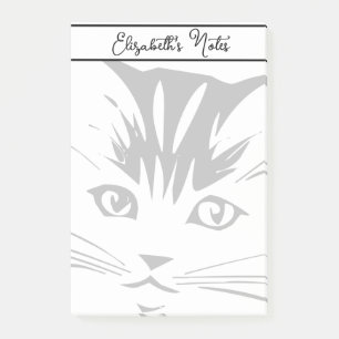 Personligt kattansikte post-it block