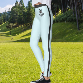 Personligt Kattfoto Namn Isblå Svarta Ränder Leggings
