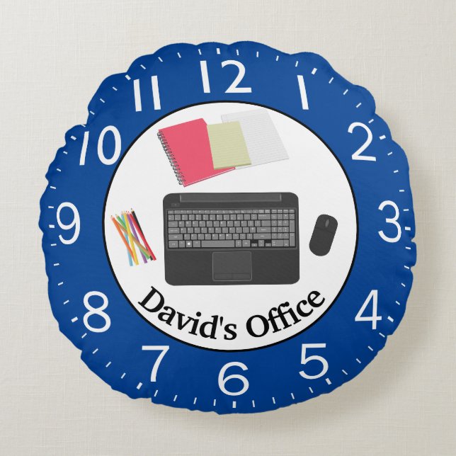 Personligt kontor rund kudde (Framsidan)