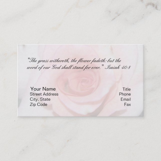 Personligt kort för Isaiah 40:8 (Framsida)