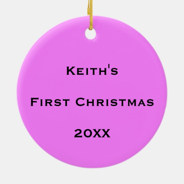 Personligt Kosmiskt Bubbel Flöde Julgransprydnad Keramik (Baksidan)