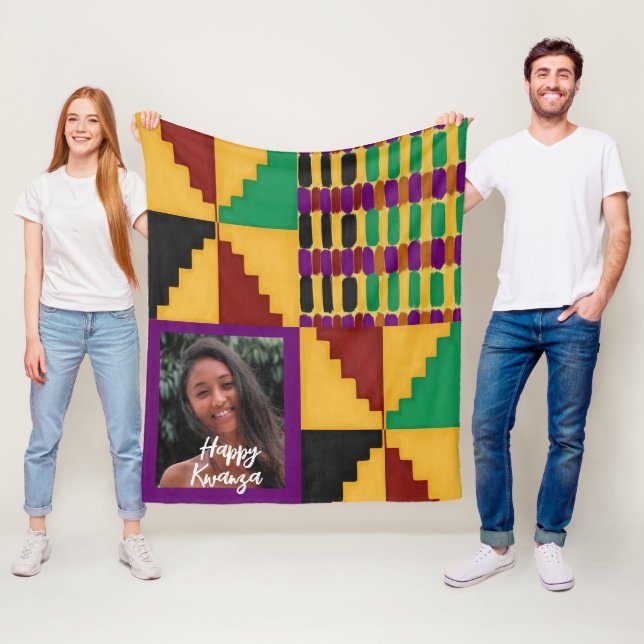 Personligt Kwanzaa-mönster  Fleecefilt (På plats)