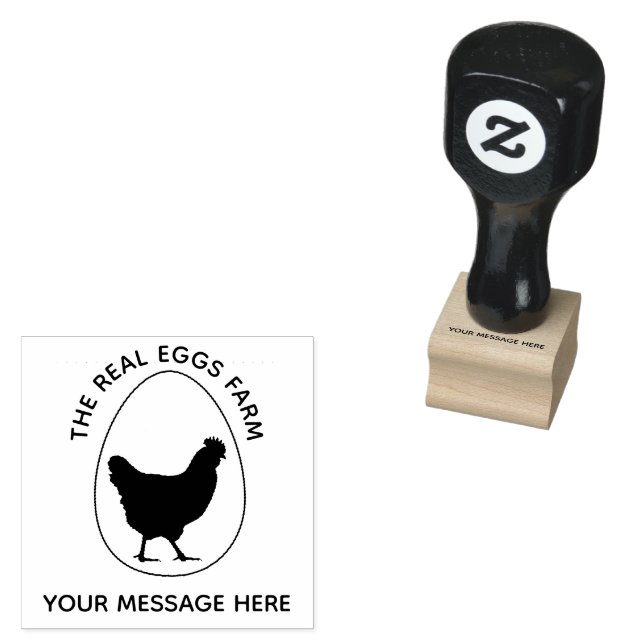Personligt Kycklingägg Fjäderfä Gårds Logotyp Stämpel (Stämplad)