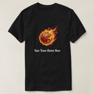 Personligt lagnamn här barn basketspelare t shirt