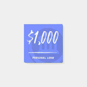 Personligt lån ($1 000) post-it block