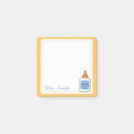 Personligt lärare Söt Kawaii Lim Klisterlappar Post-it Block