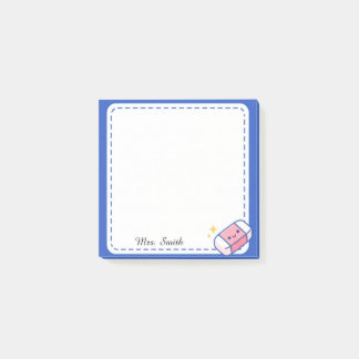 Personligt lärare Söt Kawaii Radergummi Klistermär Post-it Block