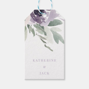 Personligt Lavendelblommigt Bröllopsfavor Presentetikett