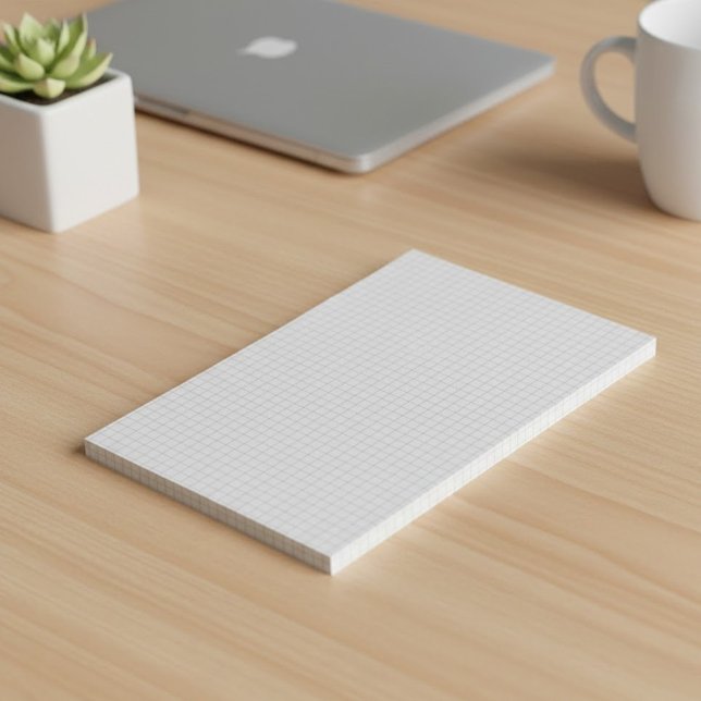 Personligt litet rutat papper (rutor) post-it block (Make your own grid paper)